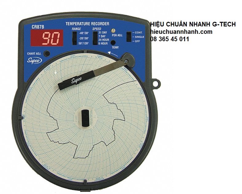 Hiệu chuẩn nhiệt kế tự ghi SUPCO CR87BC/Temperature Recorder- Hiệu chuẩn nhanh