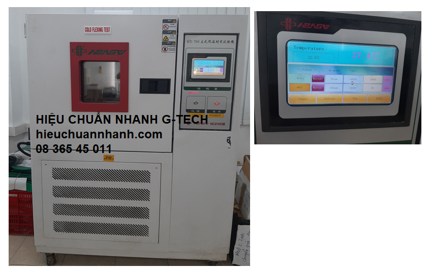 Hiệu chuẩn máy kiểm tra độ uốn gập của đế/ Cold Flexing Test- Hiệu chuẩn G-TECH