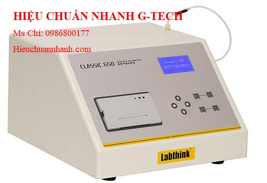 Hiệu chuẩn máy phân tích khí trong sản phẩm đóng gói Labthink CLASSIC 650 (O2, CO2).Hiệu chuẩn nhanh G-tech