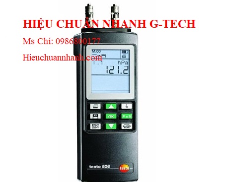  Hiệu chuẩn thiết bị đo chênh lệch áp TESTO 521-2 (±0.1% of fsv; 0~100 hPa).Hiệu chuẩn nhanh G-tech