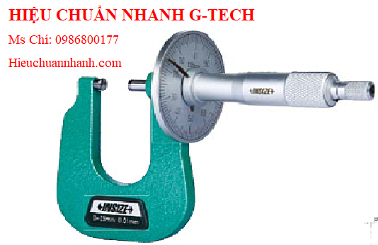 Hiệu chuẩn  Panme đo ren cơ khí INSIZE 3281-75A (50-75mm; 0.01mm; không kèm đầu đo).Hiệu chuẩn nhanh G-tech