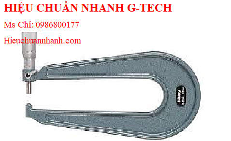 Hiệu chuẩn Panme đo ngoài chiều dày tấm kim loại Mitutoyo 118-114 (0-25mm/ 0.01mm).Hiệu chuẩn nhanh G-tech