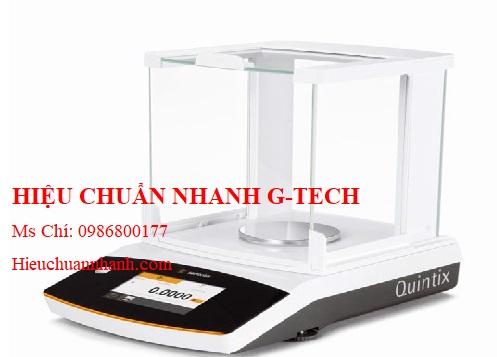 Hiệu chuẩn cân phân tích 5 số lẻ ( 60g x 0.00001g) Quintix 65-1S, Sartorius.Hiệu chuẩn nhanh G-tech