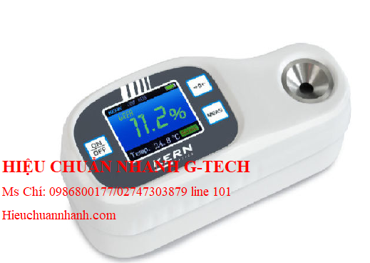 Hiệu chuẩn khúc xạ kế đo độ ngọt, thủy phần trong mật ong KERN ORF 92HM.Hiệu chuẩn nhanh G-tech