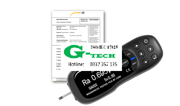 HIỆU CHUẨN MÁY ĐO ĐỘ NHÁM BỀ MẶT PCE RT 1200-DỊCH VỤ HIỆU CHUẨN NHANH G-TECH