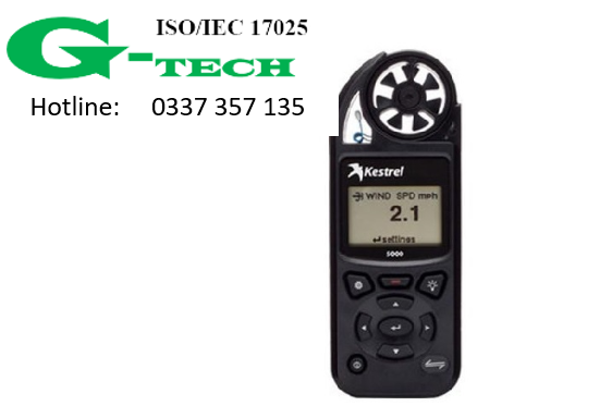 MÁY ĐO TỐC ĐỘ GIÓ KHÍ HẬU NIELSEN Kestrel 5000. HIỆU CHUẨN G-TECH 